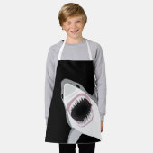 Junge Koch Funny Great White Shark Attack Schürze (Getragen)