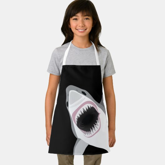 Junge Koch Funny Great White Shark Attack Schürze (Insitu)