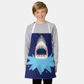 Junge Koch Funny Great White Shark Attack Schürze (Getragen)