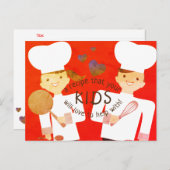 Junge Koch kochen Kochkarte Postkarte (Vorne/Hinten)