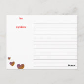 Junge Koch kochen Kochkarte Postkarte (Rückseite)