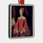 Junge Königin Elizabeth I von England-Verzierung Silbernes Ornament (Rechts)