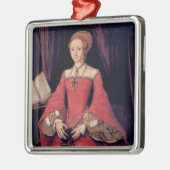 Junge Königin Elizabeth I von England-Verzierung Silbernes Ornament (Links)
