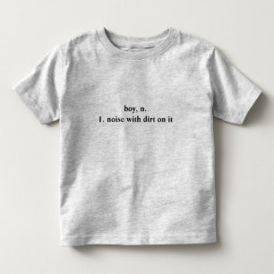 Junge, Lärm mit Schmutz auf dem T - Shirt