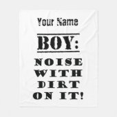 Junge - Lärm mit Schmutz drauf Fleecedecke (Vorderseite)