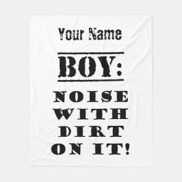 Junge - Lärm mit Schmutz drauf Fleecedecke