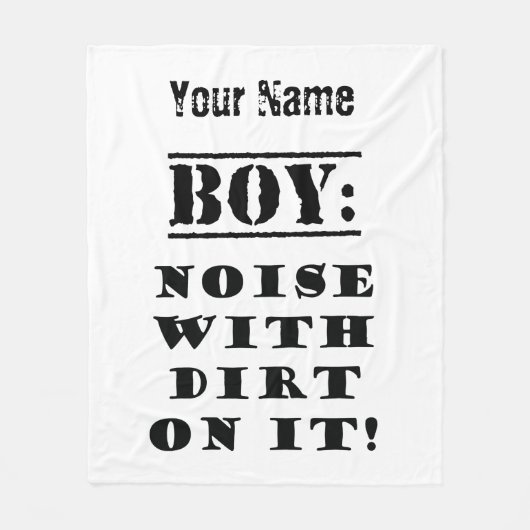 Junge - Lärm mit Schmutz drauf Fleecedecke (Vorderseite)
