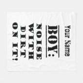 Junge - Lärm mit Schmutz drauf Fleecedecke (Vorderseite (Horizontal))