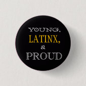 Junge, Latinx u. stolzes Button (Vorderseite)
