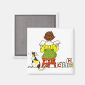 Junge Lesung Magnet (Vorderseite/Rückseite)