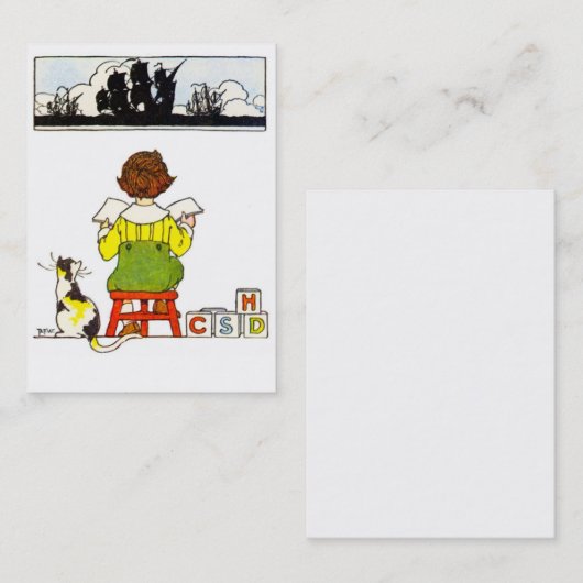 Junge Lesung Visitenkarte (Vorne/Hinten)