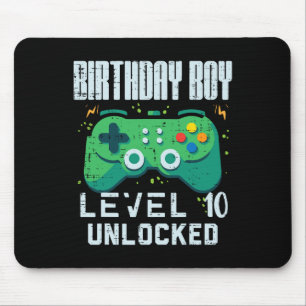 Junge Level 10 Gamer-Controller zum Geburtstag 10 Mousepad