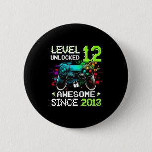 Junge Level 12 freigeschaltet Videospiel 12. Gebur Button