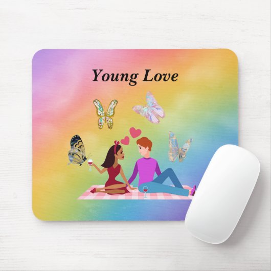 Junge Liebe Mouse Pad mit Couple Mousepad (Mit Mouse)