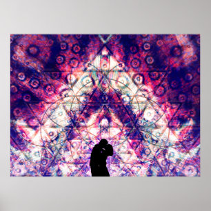 "Junge Liebe" - Visionäre Kunst Poster