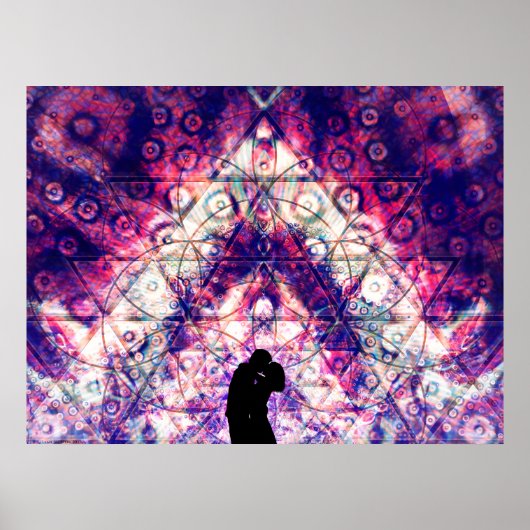 "Junge Liebe" - Visionäre Kunst Poster (Vorne)