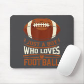 Junge liebt Fußball-Sportfan Mousepad (Mit Mouse)