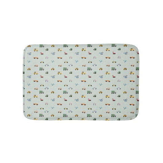 Junge LKW, Fahrzeugmuster Badematte (Vorderseite)