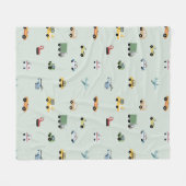 Junge LKW, Fahrzeugmuster Fleecedecke (Vorderseite (Horizontal))