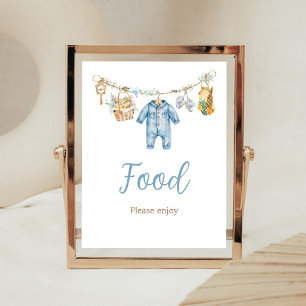 Junge lokal angebaute Babyparty-Essensschild Poster