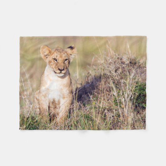 Junge Löwe Fleecedecke (Vorderseite (Horizontal))