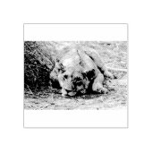 Junge Löwe Gummistempel (Prägung)