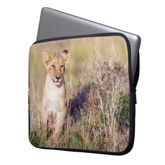 Junge Löwe Laptopschutzhülle (Vorderseite Links)