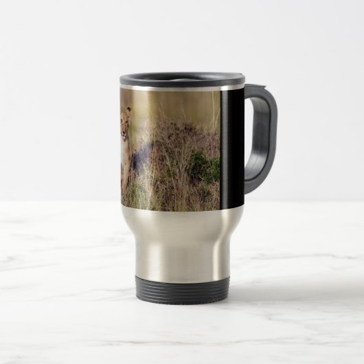 Junge Löwe Reisebecher (VorderseiteRechts)