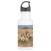 Junge Löwen Edelstahlflasche (Vorderseite)