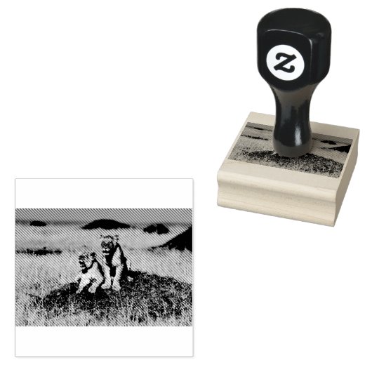 Junge Löwen Gummistempel (Stempel)