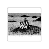 Junge Löwen Gummistempel (Prägung)