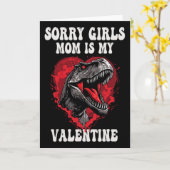 Junge Lustiger Dinosaurier T Rex Sorry Mädchen Mei Karte (Gelbe Blume)