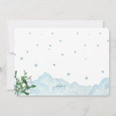 Junge macht Wintersport-Einladung Einladung (Rückseite)