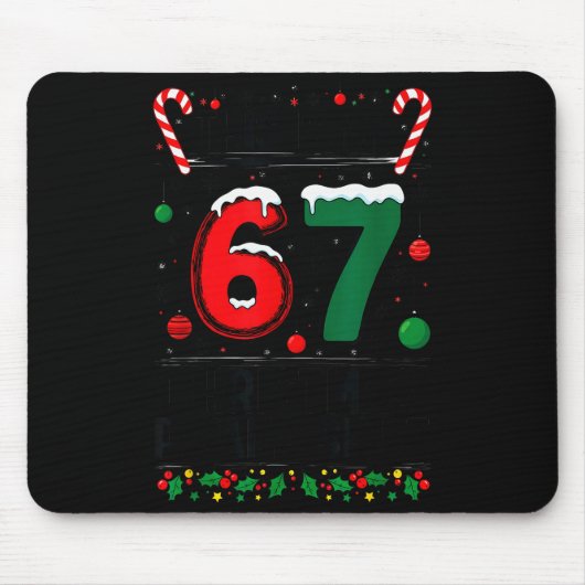 Junge Mädchen 6 7 Weihnachten Lustig 67 Meme Das i Mousepad (Vorne)