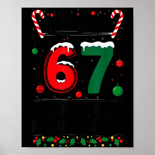 Junge Mädchen 6 7 Weihnachten Lustig 67 Meme Das i Poster (Vorne)