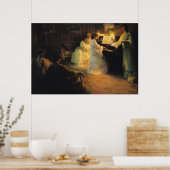 Junge Mädchen am Klavier, 1906 Poster (Küche)