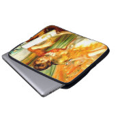 Junge Mädchen am Klavier-Laptop-Sieb Laptopschutzhülle (Vorne Knopf)