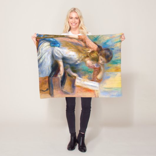 Junge Mädchen am Klavier, Renoir Fleecedecke (Beispiel)