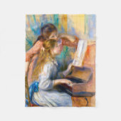 Junge Mädchen am Klavier, Renoir Fleecedecke (Vorderseite)