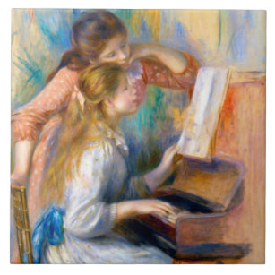 Junge Mädchen am Klavier, Renoir Fliese