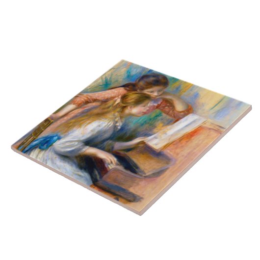 Junge Mädchen am Klavier, Renoir Fliese (Seite)