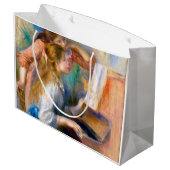 Junge Mädchen am Klavier, Renoir Große Geschenktüte (Rückseite Schrägansicht)