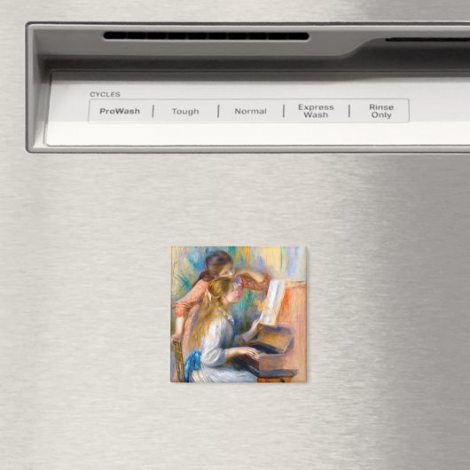 Junge Mädchen am Klavier, Renoir Magnet (In Situ (Geschirrspüler))