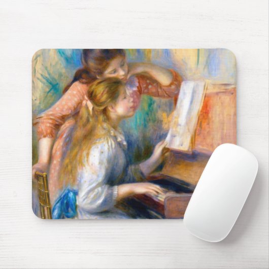 Junge Mädchen am Klavier, Renoir Mousepad (Mit Mouse)