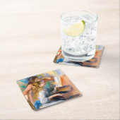 Junge Mädchen am Klavier, Renoir Rechteckiger Pappuntersetzer (Vor Ort)