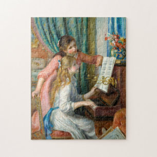 Junge Mädchen am Klavier von Pierre-Auguste Renoi Puzzle