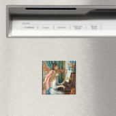 Junge Mädchen am Klavier von Pierre-Auguste Renoir Magnet (In Situ (Geschirrspüler))
