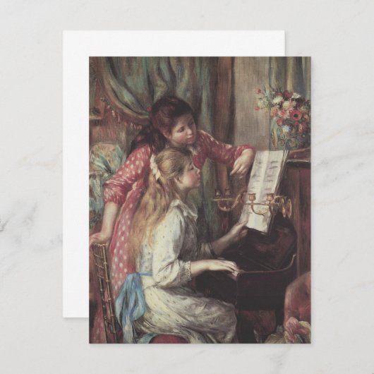 Junge Mädchen am Piano von Pierre Renoir (Vorne/Hinten)