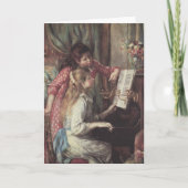 Junge Mädchen am Piano von Pierre Renoir Karte (Vorderseite)