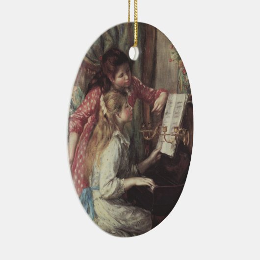 Junge Mädchen am Piano von Pierre Renoir Keramik Ornament (Rechts)